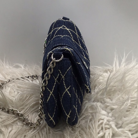 Vera Bradley Quilted Denim Mini Shoulder/Clutch Bag - Picture 6 of 13